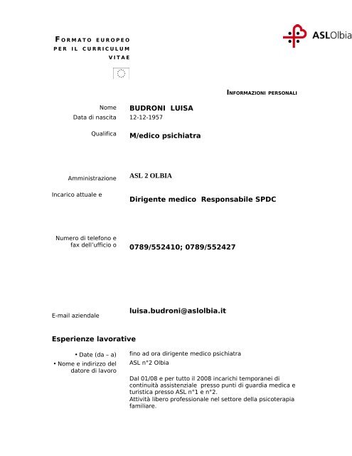 Curriculum vitae [file.pdf] - Asl Olbia