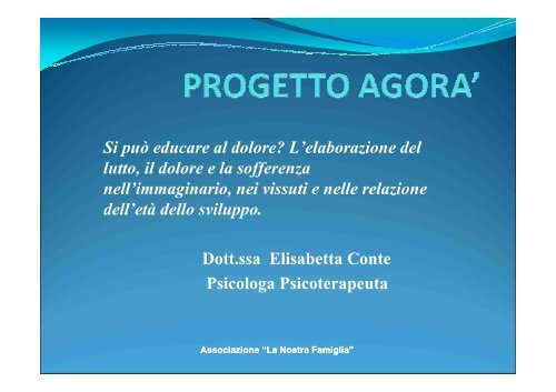 Si può educare al dolore? L'elaborazione del lutto, il dolore e la ...