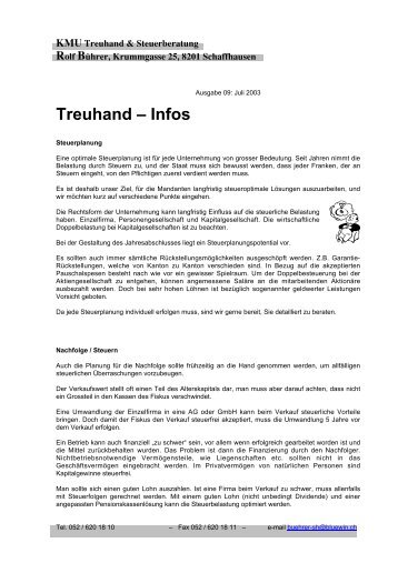 Treuhand – Infos - buehrer-kmu-treuhand.ch