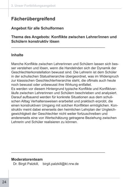 Fächerübergreifend - Lehrerfortbildung NRW