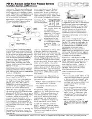 PSR-DC: Paragon Senior Water Pressure Systems - Groco