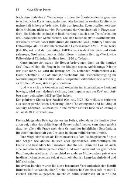 Klaus-Dieter Zunke (Hrsg.): Gemeinsam unterwegs als Soldat und Christ (Leseprobe)