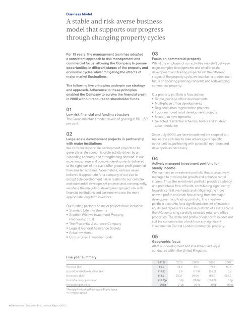 Annual Report 2012 - Development Securities PLC