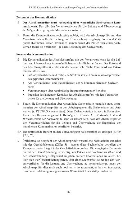 Schweizer Prüfungsstandards (PS) - Ausgabe 2010 - Finanzkontrolle