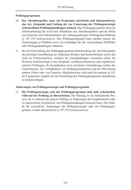 Schweizer Prüfungsstandards (PS) - Ausgabe 2010 - Finanzkontrolle