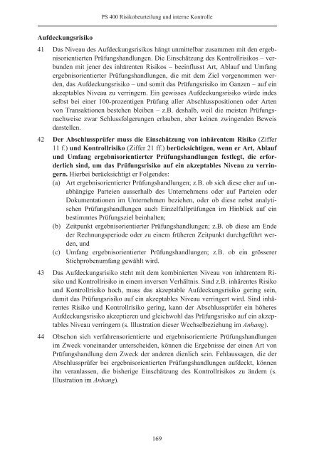 Schweizer Prüfungsstandards (PS) - Ausgabe 2010 - Finanzkontrolle