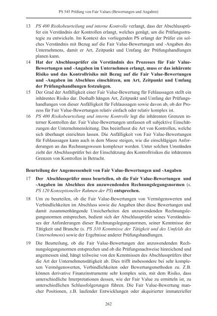 Schweizer Prüfungsstandards (PS) - Ausgabe 2010 - Finanzkontrolle