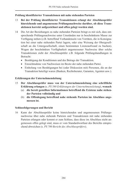 Schweizer Prüfungsstandards (PS) - Ausgabe 2010 - Finanzkontrolle