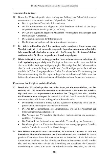 Schweizer Prüfungsstandards (PS) - Ausgabe 2010 - Finanzkontrolle