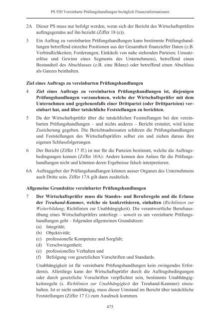 Schweizer Prüfungsstandards (PS) - Ausgabe 2010 - Finanzkontrolle