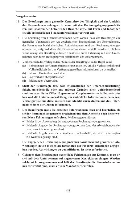 Schweizer Prüfungsstandards (PS) - Ausgabe 2010 - Finanzkontrolle