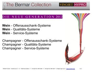 Wein - Offenausschank-Systeme Wein - Qualitäts-Systeme ... - Hypro