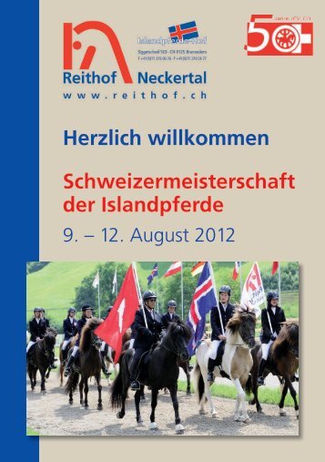 Programm Schweizermeisterschaften 2012 - Reithof Neckertal