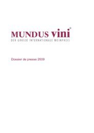 Dossier de presse 2009 - MUNDUS Vini
