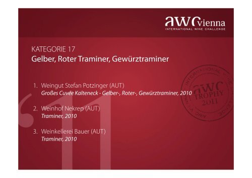 awc vienna Sieger 2011