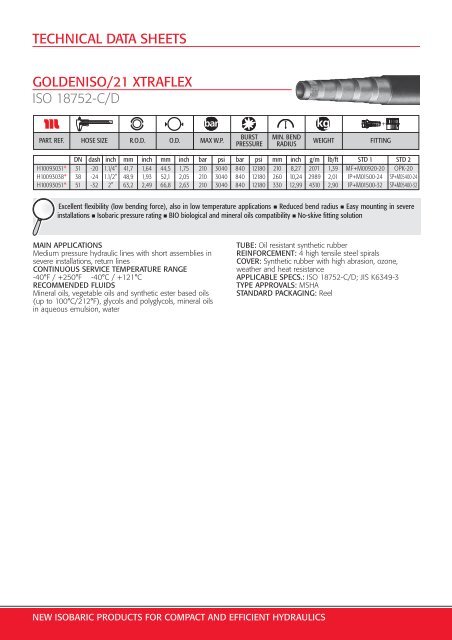 NEW ISOBARIC PRODUCTS FOR COMPACT ... - Manuli Hydraulics