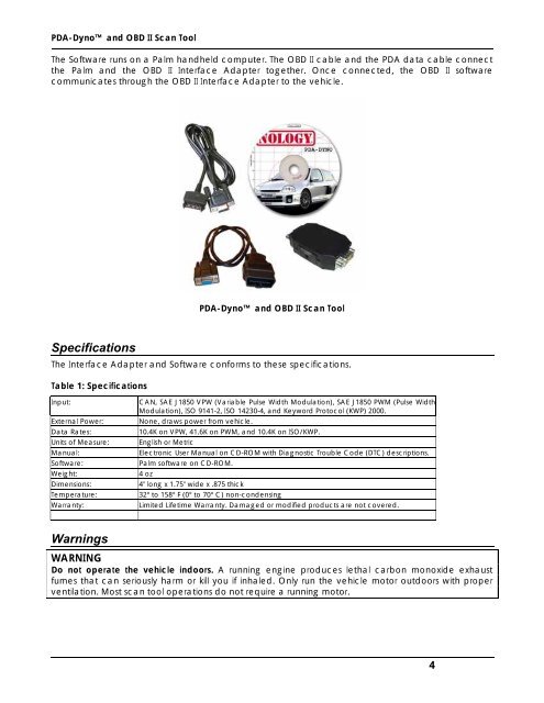 PDA-Dyno™ And OBD II Scan Tool Operating - Nology Engineering