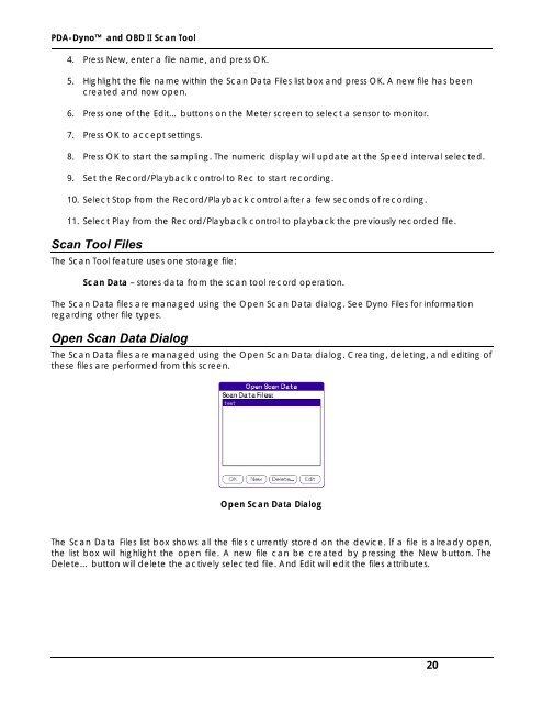 PDA-Dyno™ And OBD II Scan Tool Operating - Nology Engineering