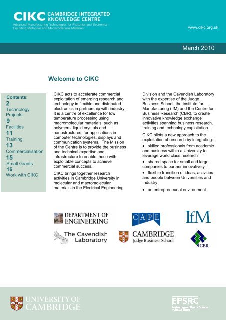 CIKC Brochure 201003_5b - University of Cambridge