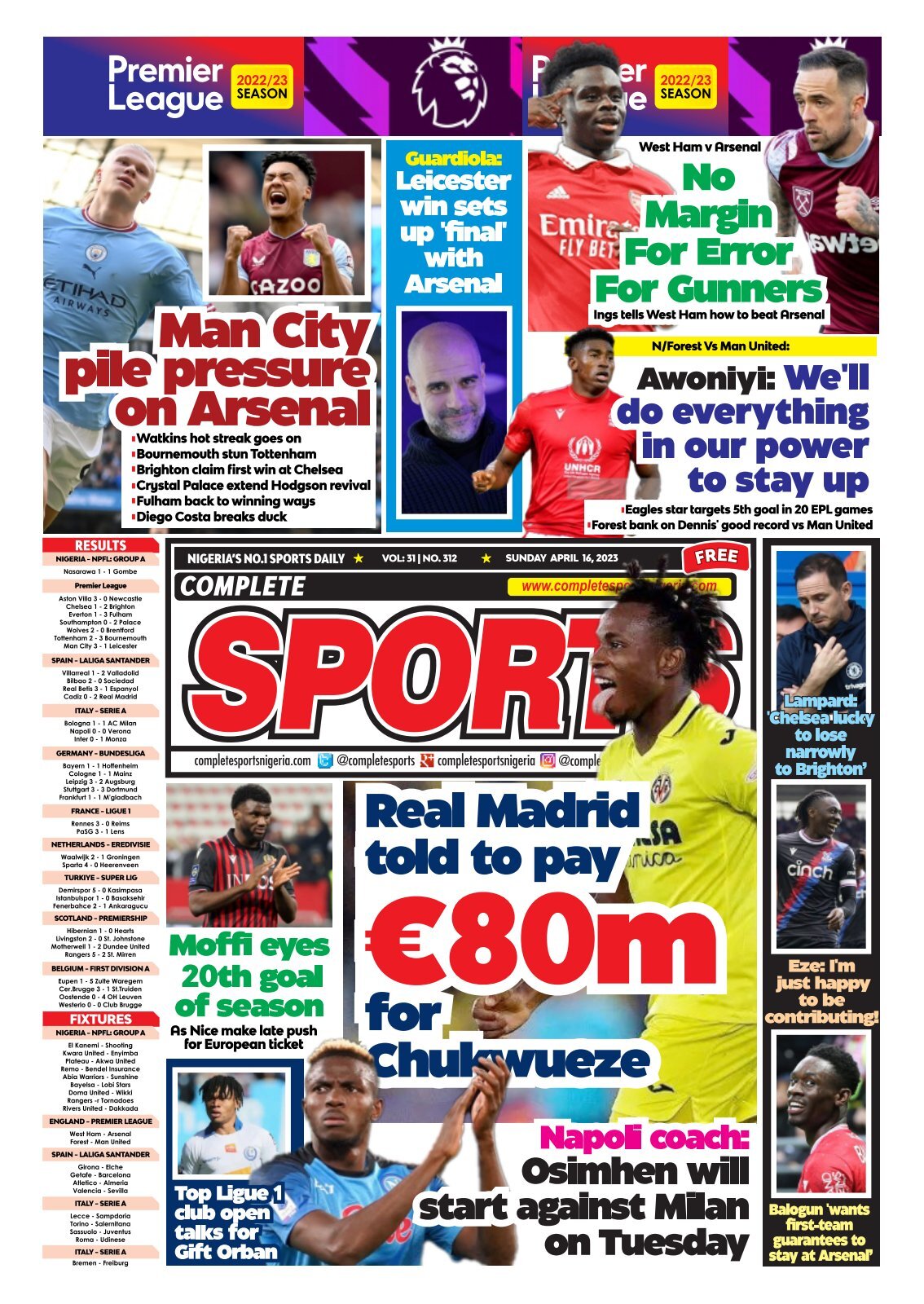 Complete Sports - Sunday, April 16, 2023