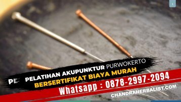 (Wa0878-2997-2094) Kursus Pelatihan Akupunktur Di Purwokerto Bersertifikat Biaya Murah
