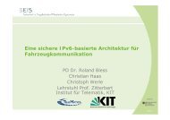 Eine sichere IPv6-basierte Architektur für Fahrzeugkommunikation