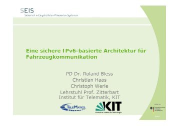 Eine sichere IPv6-basierte Architektur für Fahrzeugkommunikation