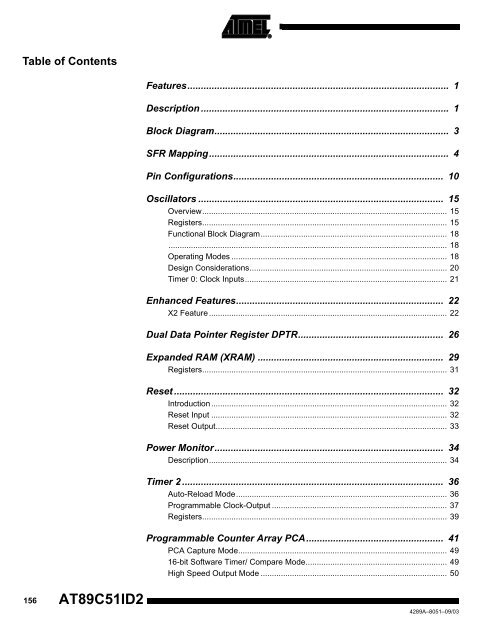 Atmel AT89C51ID2 Data Sheet - Keil