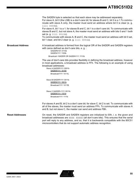 Atmel AT89C51ID2 Data Sheet - Keil