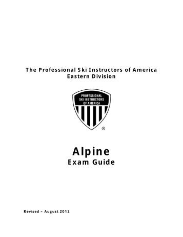 alpine exam guide - psia/aasi eastern division