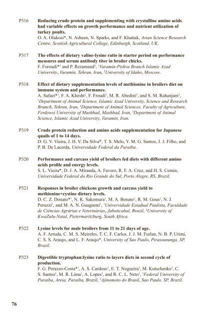 Poultry Science Association 101st Annual Meeting Program