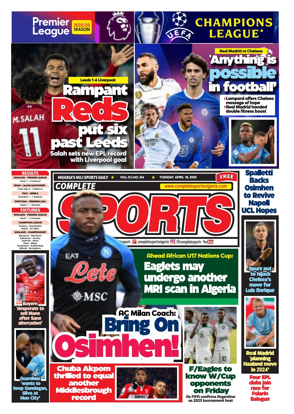 Complete Sports - Tuesday, April 18, 2023