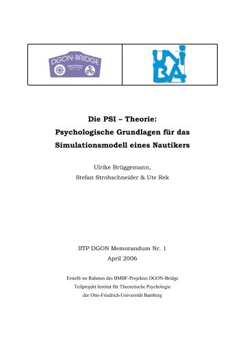 Die PSI – Theorie - Friedrich-Schiller-Universität Jena