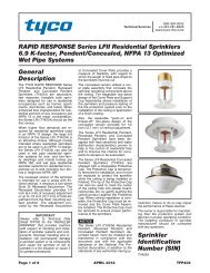 RAPID RESPONSE Series LFII Residential Sprinklers 6.9 ... - Wormald