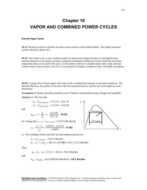 Chapter 10 VAPOR AND COMBINED POWER ... - Aerostudents