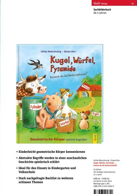 GG Verlag Kinderbuch Novitäten Herbst 2023