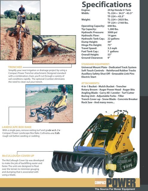 Boxer's Loader and Mini Excavator PDF Brochure