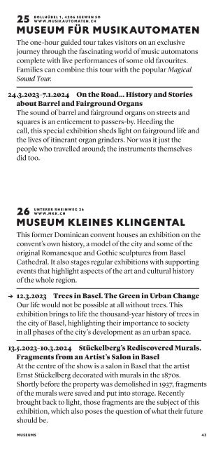 2023 Basel Museums Guide