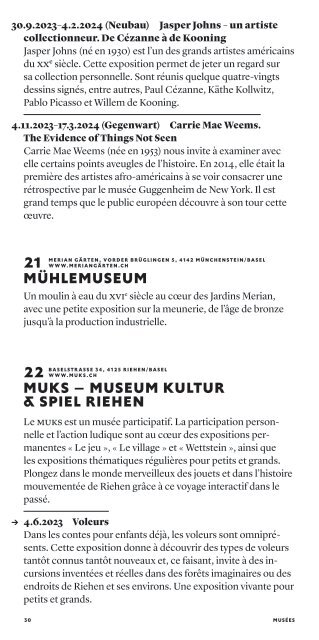 Guide des musées 2023