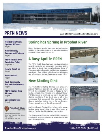 Prophet River First Nation News - 2023-04