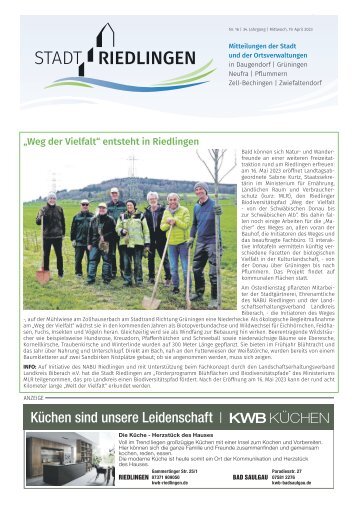 18.04.2023 Amtliches Mitteilungsblatt Riedlingen