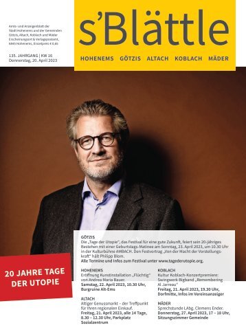 s'Blättle Nr. 16 - Do, 20. April 2023