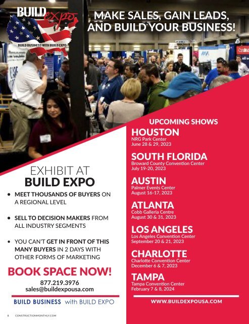 Construction Monthly Magazine | Tampa 2023 Build Expo Show Edition