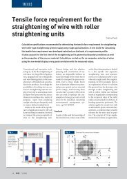 Tensile force requirement for the straightening of wire with roller ...