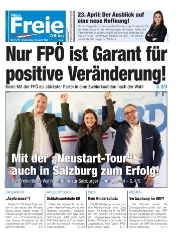 Nur FPÖ ist Garant für positive Veränderung!