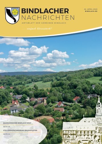 Bindlacher Nachrichten - Ausgabe 22.04.2023
