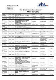 Oktober 2012 - Volkshochschule Traunreut