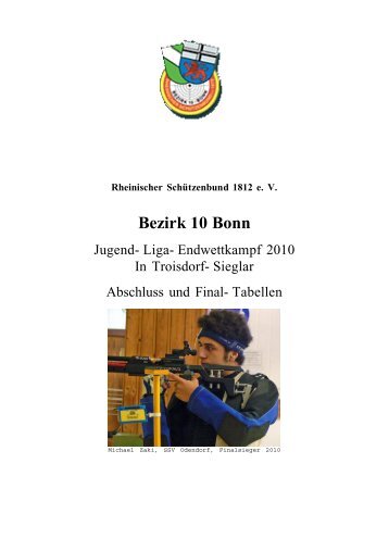 Disziplin: Luftgewehr Klasse - Bezirk 10 Bonn