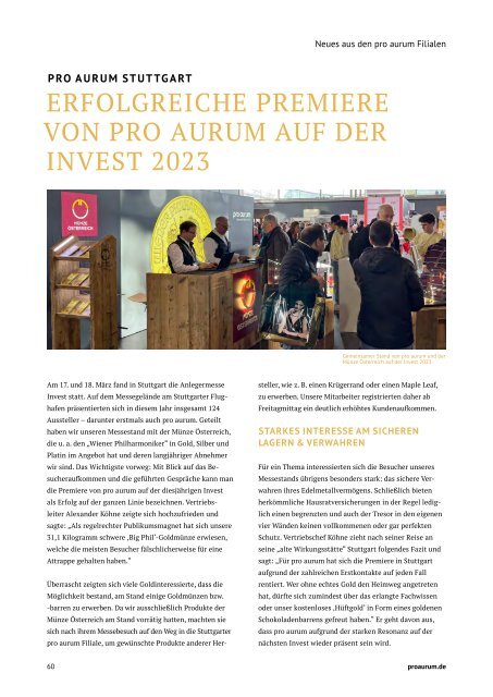 pro aurum Magazin 01/2023