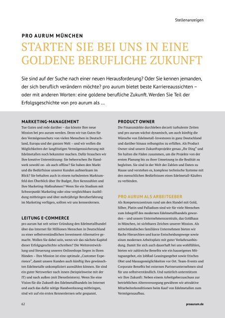 pro aurum Magazin 01/2023